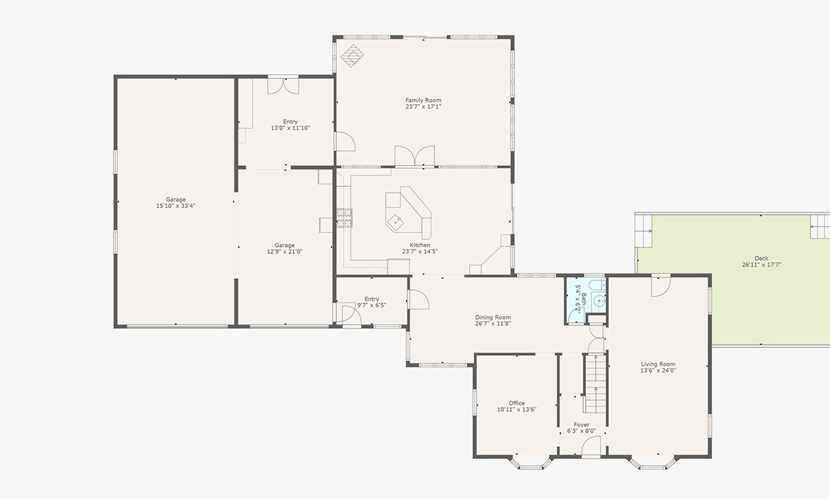 Dimensioned floor plan